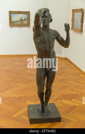 Das Alter der Bronze, von Auguste Rodin, 1876, Gemeentemuseum, den Haag, Niederlande, Europa Stockfoto