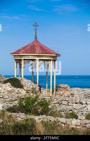 Ukraine, Krim, Sewastopol, Antike Stadt Khersoness, Pavillon Stockfoto