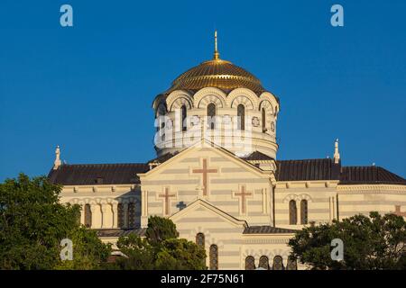 Ukraine, Krim, Sewastopol, Khersoness, St. Vladimir's Cathedral Stockfoto