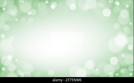 Bokeh grüner Hintergrund mit unschärfem Kopierbereich. Abstrakter grüner Bokeh-Hintergrund Stockfoto