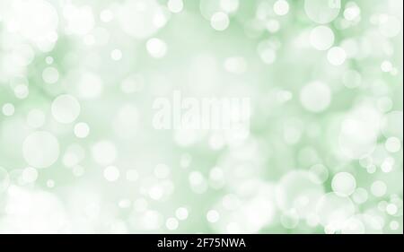 Bokeh grüner Hintergrund mit unschärfem Kopierbereich. Abstrakter grüner Bokeh-Hintergrund Stockfoto