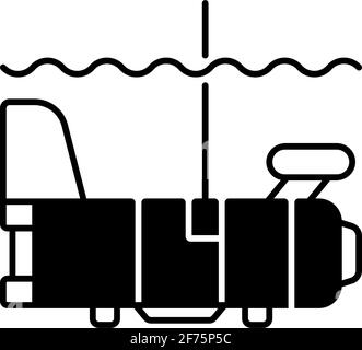 Schwarzes lineares Symbol für Biomaper Stock Vektor
