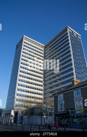 Das BSI-Gebäude Chiswick Tower, 389 Chiswick High Road, London W4 4AL Stockfoto