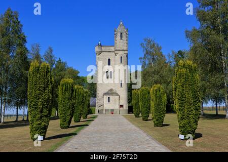 Der Ulster Tower erinnert an die Männer der 36. (Ulster) Division aus Nordirland, die während des 1. Weltkrieges in Thiepval (Somme), Frankreich, gekämpft und gestorben sind Stockfoto