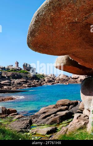 Frankreich, Bretagne, Perros-Guirec, die Küste. Stockfoto