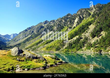 Gaube See in den Pyrenäen, Frankreich. Stockfoto