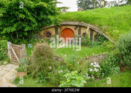 Idyllische Landschaft am Shire, vertreten durch eine Region in der Nähe Matama auf der Nordinsel Neuseelands Stockfoto