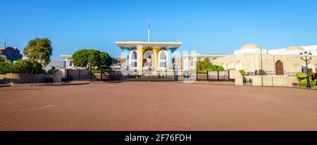 3. Dezember 2016, Maskat, Oman: Al Alam Palace - eine zeremonielle Residenz des Sultans Qaboos Stockfoto