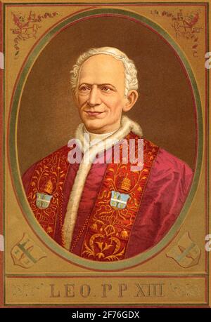 Leo XIII., Papst von 1878 - 1903 Stockfoto