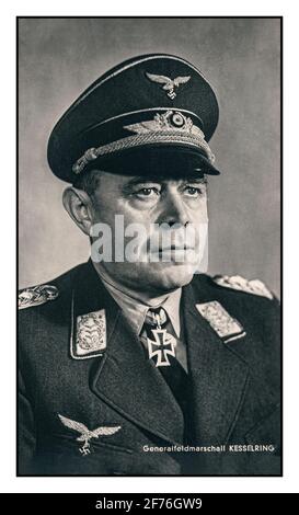 KESSELRING NAZI 1930er Propaganda Porträt des führenden Nazi Albert Kesselring ein deutscher Generalfeldmarschall der Luftwaffe während des Zweiten Weltkriegs, der anschließend wegen Kriegsverbrechen verurteilt wurde. 1939 Nazi-Deutschland Stockfoto