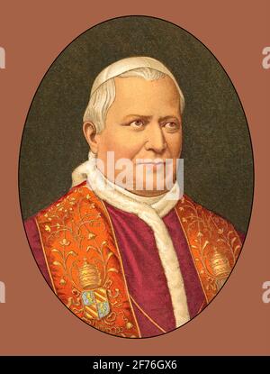 Papst Pius IX., 1792 - 1878, war Papst von 1846 bis zu seinem Tod Stockfoto