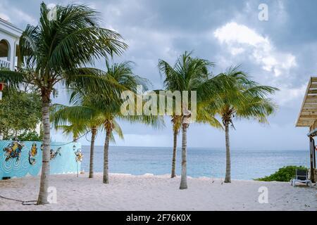 Curacao März 2021, bunte Bouldungen rund um Willemstad Punda und Otrobanda Pietermaai Viertel, bunte Häuser in Pietermaai Curacao Karibische Insel Stockfoto