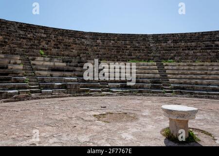 Famagusta, Zypern. Amphitheater in Salamis Stockfoto