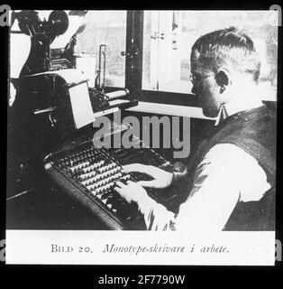 Skiopticon-Bild aus der Abteilung für Fotografie am Royal Institute of Technology. Verwendung durch Professor Helmer Bäckström als Vorlesungsmaterial. Bäckström war von 1948 bis 1958 Schwedens erster Professor für Fotografie am Royal Institute of Technology in Stockholm. Stockfoto
