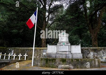 Monumentales Militärdenkmal, Friedhof, Viviers, Ardeche, Frankreich Stockfoto