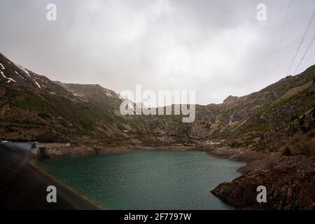 Panta de Sallente, in der Vall Fosca in den Pyrenäen. Stockfoto