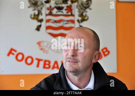 BLACKPOOL MANAGER IAN HOLLOWAY 28/4/2010. BILD DAVID ASHDOWN Stockfoto