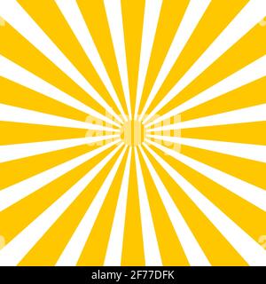 Sonnenstrahlen oder Sonnenstrahl mit Sonne für Sonnenaufgang oder Sonnenuntergang Hintergrund In Vektor Stock Vektor
