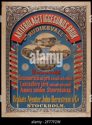 Werbeplakat für Iggesund. Stockfoto