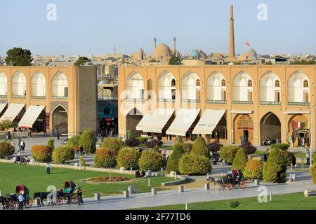 Iran, Isfahan, von der UNESCO zum Weltkulturerbe erklärt, Naqhsh-e Jahan Square (Imam Square) Stockfoto