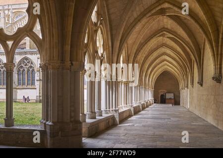 Frankreich, Pyrenees Atlantiques, Bayonne, Kathedrale Sainte Marie oder Notre Dame de Bayonne, der Kreuzgang Stockfoto