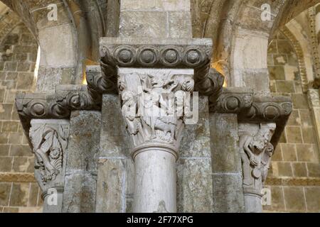 Frankreich, Yonne, regionaler Naturpark Morvan, Vezelay, von der UNESCO zum Weltkulturerbe erklärt, mit dem Label Les Plus Beaux Villages de France (die schönsten Dörfer Frankreichs), einem Halt am Camino de Santiago, der Basilika Sainte Marie Madeleine, der Hauptstadt Stockfoto