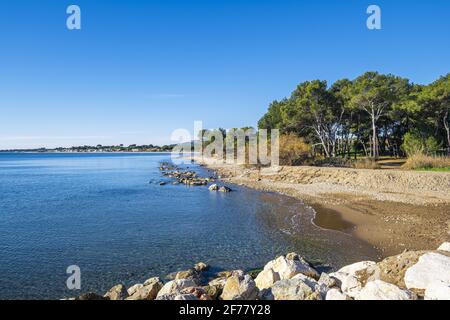 Frankreich, Var, Hyères, Mérou Beach Stockfoto