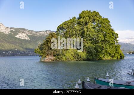 Frankreich, Haute Savoie, Annecy, Lake Annecy, Schwaneninsel Stockfoto