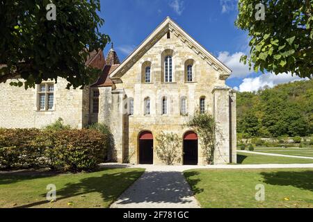 Frankreich, Cote d'Or, Marmagne, die zisterzienserabtei von Fontenay, die von der UNESCO zum Weltkulturerbe erklärt wurde, der Kreuzgang, das Skriptorium Stockfoto