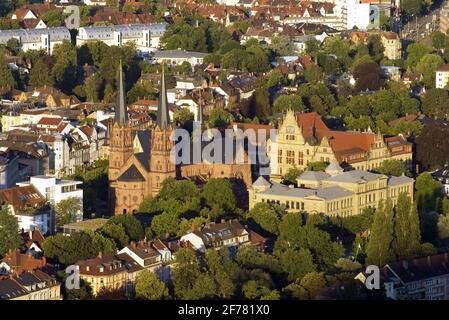 Deutschland, Baden Württemberg, Freiburg im Breisgau, Blick vom Schlossberg, Johanneskirche Stockfoto