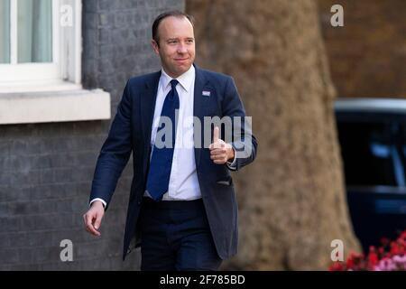 25/07/2019. London, Großbritannien. Gesundheitsminister Matt Hancock kommt zur ersten Sitzung des neuen Kabinetts in der Downing Street an. Später heute wird Premierminister Boris Johnson im Unterhaus sprechen. Bildnachweis: George Cracknell Wright Stockfoto