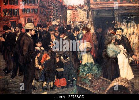 1900ER JAHRE 1905 MALEREI HESTER STRASSE LOWER EAST SIDE IMMIGRANT NACHBARSCHAFT VON GEORGE LUKS NEW YORK CITY ny usa - ka9262 SPL001 HARS FREUNDSCHAFT IN VOLLER LÄNGE UNTEREN VEREINIGTEN STAATEN VON AMERIKA NORD AMERIKA FREIHEIT NORDAMERIKANISCHE EINWANDERER TRÄUMEN VON ENTDECKUNG DER NACHBARSCHAFT STÄRKE MUT AUFREGUNG IMMIGRANT LEISTUNGSSTARKE ERHOLUNG GOTHAM RICHTUNG DURCH GELEGENHEIT NYC BERUFE 1905 KONZEPTUELLE NEW YORKER STÄDTE STYLISCHES NEW YORK CITY BOROUGH ZUSAMMENARBEIT ERFAHRUNG ZWEISAMKEIT GROSS APPLE LOWER EAST SIDE ALTMODISCH Stockfoto