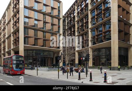 Bloomberg europäischen Hauptsitz in London, England Vereinigtes Königreich Großbritannien Stockfoto