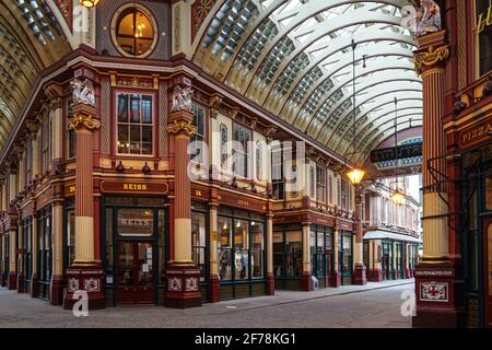 Leadenhall Market in London, England, Vereinigtes Königreich, Vereinigtes Königreich Stockfoto