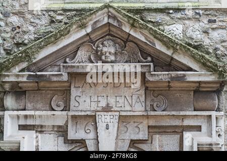 St. Helen's Bishopsgate, mittelalterliche Kirche in London, England Vereinigtes Königreich Großbritannien Stockfoto