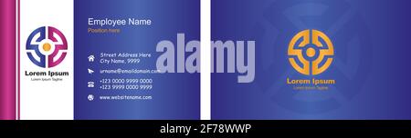 Moderne, elegante Visitenkarte Stock Vektor