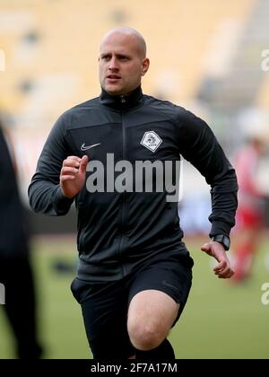 KERKRADE, NIEDERLANDE - APRIL 5: Assistenzreferent Thomas Krijt während des niederländischen Keuken Kampioen Divisie-Spiels zwischen Roda JC und Almere City FC AT Stockfoto