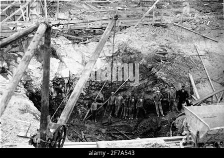 Bauherr: Bauunternehmen Contractor, Stockholm. Die Feuerfors. Stockfoto