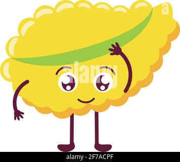 Süße menschliche Bauchspeicheldrüse Stock Vektor