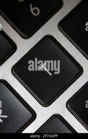 Tastatur Buchstaben Nahaufnahme Hintergrund moderne digitale hohe Qualität groß Druckformat Stockfoto