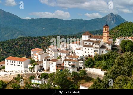 Algatocin in Sierra de Grazalema, Cáádio, Spanien Stockfoto