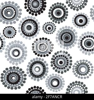 Schwarze und weiße Doodle floral background Stock Vektor