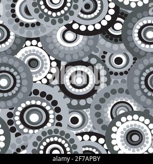 Schwarze und weiße doodle Blumen nahtlose Hintergrund Stock Vektor