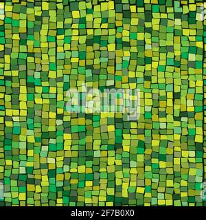 Grüne Keramikfliesen Mosaik nahtloses Muster Stock Vektor