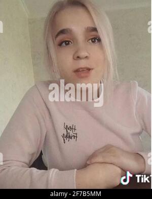 Verschwindenfall von Denise Pipitone, neue Bilder aus Olysa Rostovas Instagram-Profil, für die heute der DNA-Test erwartet wird, um zu überprüfen, ob sie das Kind sein könnte, das vor 17 Jahren in Mazzara del Vallo verschwand (SOZIAL - 2021-04-06, DOMENICO PIZZARELLI) p.s. la foto e' utilizzabile nel rispetto del contesto in cui e' stata scattata, e senza intento diffamatorio del decoro delle persone rappresentate Stockfoto