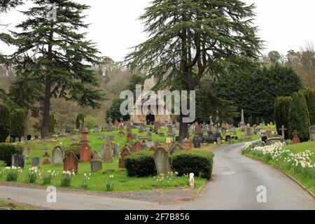 Bridgnorth Friedhof, Bridgnorth, Shropshire, England, Großbritannien. Stockfoto