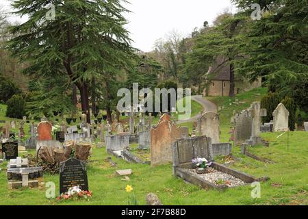 Bridgnorth Friedhof, Bridgnorth, Shropshire, England, Großbritannien. Stockfoto