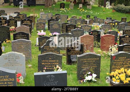 Bridgnorth Friedhof, Bridgnorth, Shropshire, England, Großbritannien. Stockfoto