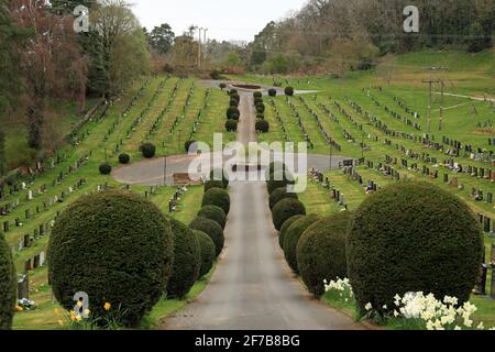 Bridgnorth Friedhof, Bridgnorth, Shropshire, England, Großbritannien. Stockfoto