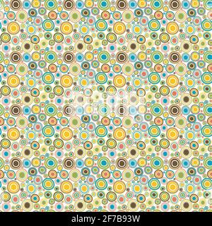 Bunte nahtlose Hintergrund mit Doodle Kreise Stock Vektor